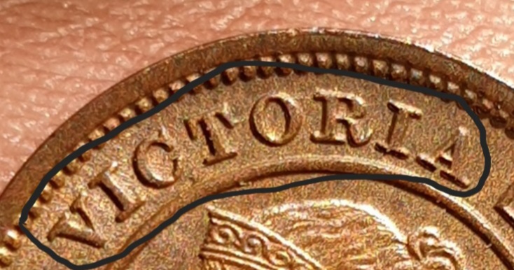 Ceylon-1870-1/4-Cent----Internal-Die-Breaks-&-Off-Struck-/-Doubling-In-Obve